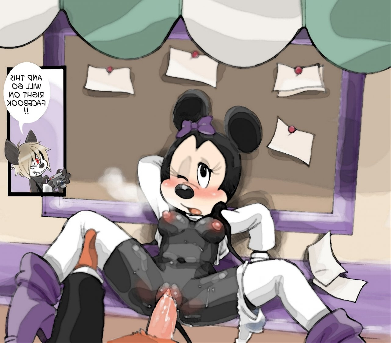 minnie mouse house of mouse anthro black fur disney fur furry house of mouse minnie